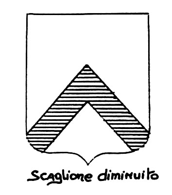 Image of the heraldic term: Scaglione diminuito